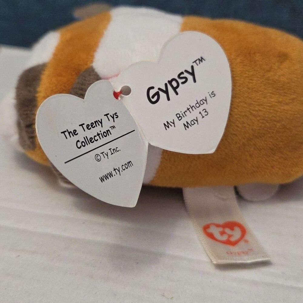 Ty Teenie Tys Gypsy St Bernard Dog Stackable Plush Blue Glitter Eyes MWMT 42205 - Picture 14 of 16